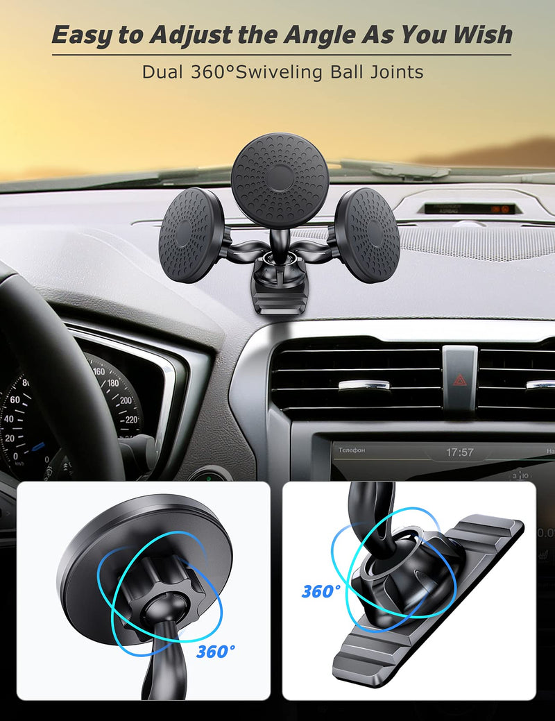  [AUSTRALIA] - eSamcore Magnetic Phone Mount for Car Dashboard Magnet Phone Car Mount for iPhone 12/13/ 12 Pro/ 12 Pro Max/Mini/MagSafe Case Car Phone Holder Mount, Include Metal Plate Ring for All Cell Phone