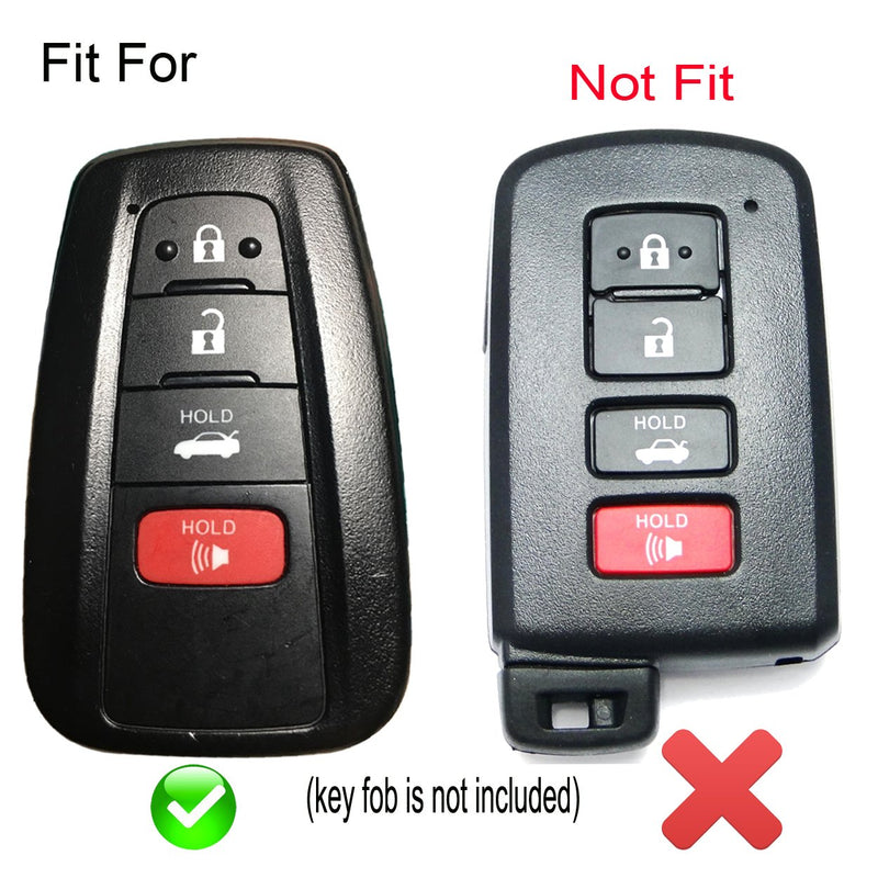  [AUSTRALIA] - Coolbestda 2Pcs Silicone 4buttons Smart Key Fob Protector Remote Cover Skin Case Keyless Entry Jacket for 2018 Toyota Camry C-HR Prius HYQ14FBC Black Rose