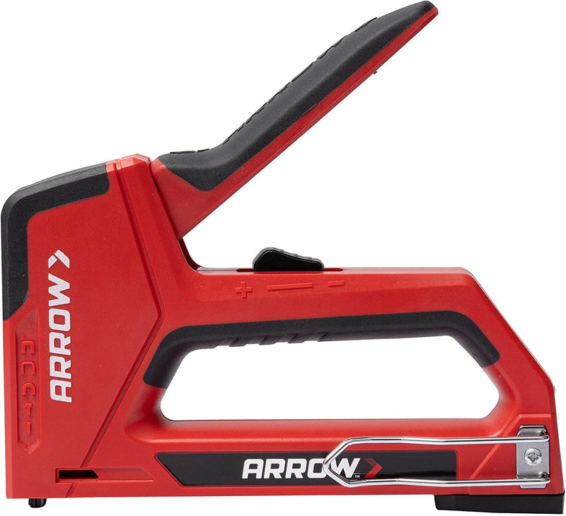  [AUSTRALIA] - Arrow T501 5-In-1 Manual Staple and Nail Gun, Wire Stapler, Brad and Pin Nailer for Wood, Upholstery, Construction, Insulation, Crafts, Fencing, and Cable
