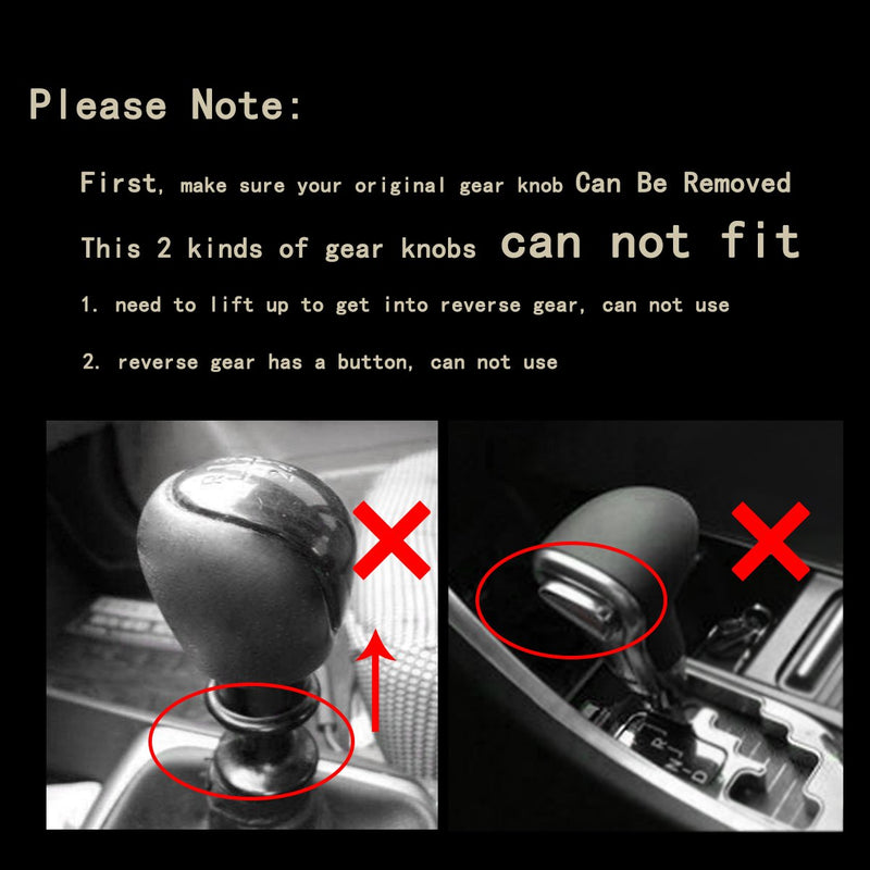  [AUSTRALIA] - Sakali Universal Vehicle Carbon Fiber Shift Shifter Knob with 3 Adaptors 8mm 10mm 12mm Inner Diameter Car Manual or Automatic Universal Gear Knob Red