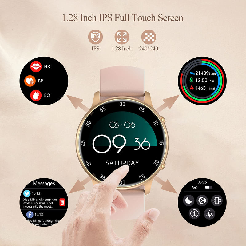  [AUSTRALIA] - BCFHYK Smart Watch for Women, Smartwatch for Android Phones，IP68 Waterproof Fitness Watches for Women，Activity Tracker with Full Touch Color Screen Heart Rate Monitor Sleep Monitor Pedometer