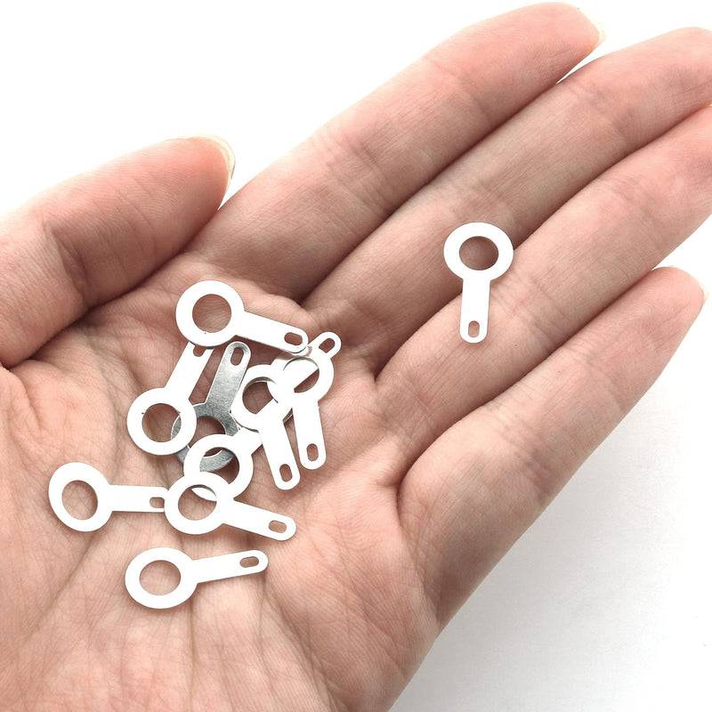  [AUSTRALIA] - PZRT 50pcs Silver-Plated Copper Single Head Soldering Terminal M3.2 Circular Weld Washer Welding Sheet