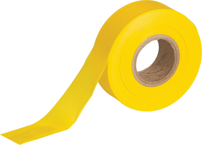  [AUSTRALIA] - Brady Yellow Flagging Tape for Boundaries and Hazardous Areas - Non-Adhesive Tape, 1.188" Width, 300' Length (Pack of 1) - 58347