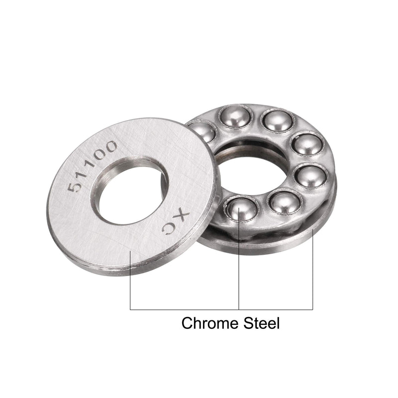  [AUSTRALIA] - uxcell 51100 Thrust Ball Bearings 10mm x 24mm x 9mm Chrome Steel Single Direction 10Pcs