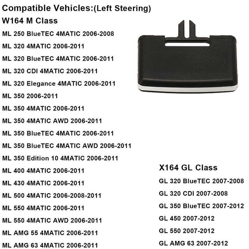 Moonlinks Compatible with Mercedes Benz Front Center/Left/Right Air Vent Clips Outlet Tabs, AC Vent Adjustment Buckle Repair for W164 ML 350 ML 430 ML 500 ML 550 2006-2011 X164 GL 350 GL 450 2007-2012 - LeoForward Australia