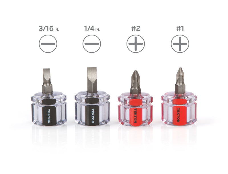  [AUSTRALIA] - TEKTON 26391 Mini Screwdriver Set, 4-Piece