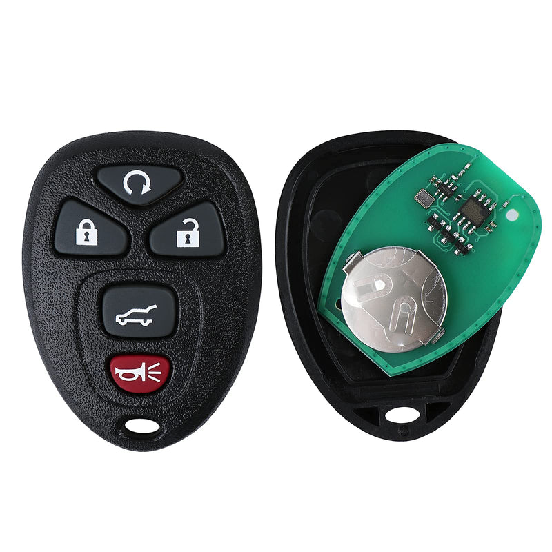 Remote Key Fob Control Replacement for 07-2016 GMC Acadia Yukon,07-2014 Chevy Tahoe Suburban Cadillac Escalade,09-2017 Chevrolet Traverse Buick Enclave(OUC60270, OUC60221) 5btn 2 Pack 5-btn x2 - LeoForward Australia