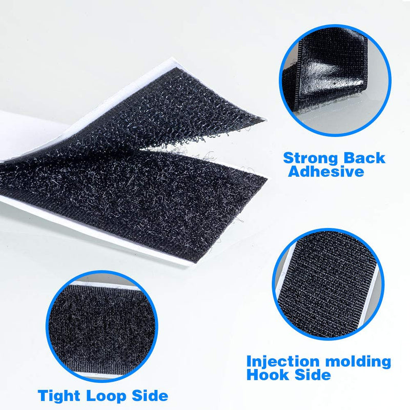  [AUSTRALIA] - 15Pcs Professional Self Adhesive Hook and Loop Sticky Back Fastener, Double-Sided Fasten Interlocking Tape for Home and Office Use, 1.2 x 4.7 Inch 1.2 x 4.7 inch-15sets