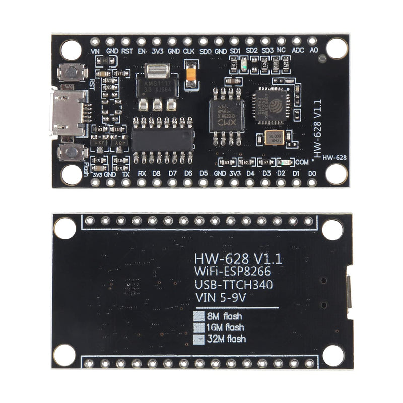  [AUSTRALIA] - AITRIP 4PCS NodeMCU V3 Lua WiFi Module Integration of ESP8266 + Extra Memory 32M Flash, with PCB Antenna and USB-Serial CH340G for Arduino-NodeMcu Lua CH340 4