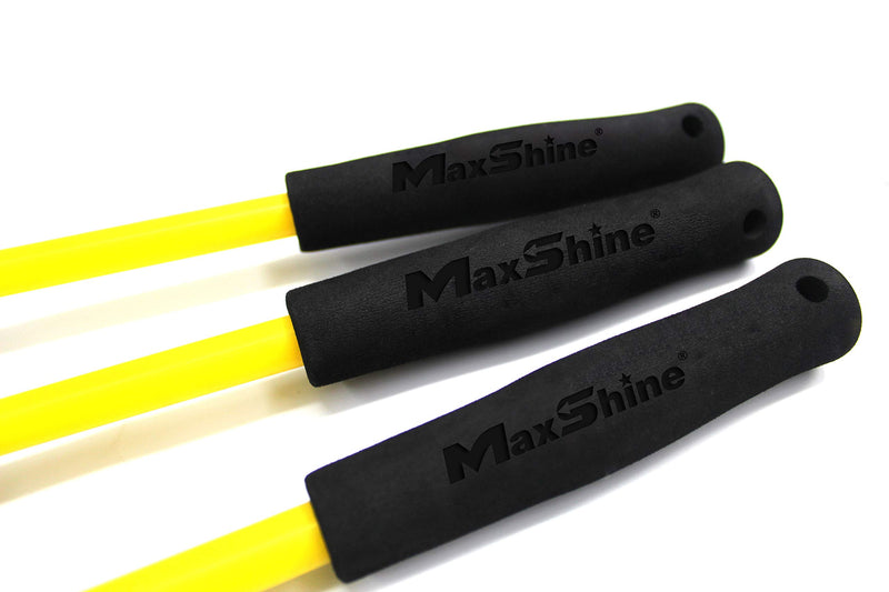  [AUSTRALIA] - Maxshine Microfiber Wheel Brush Kit 3-Piece for Car Detailing, Length-45cm, 40cm, 35cm
