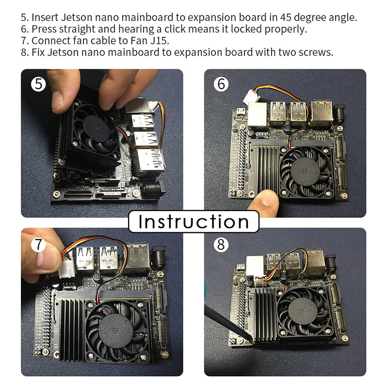  [AUSTRALIA] - GeeekPi Jetson Nano Fan, Jetson Nano Aluminum Heatsink with PWM Speed Adjustment Fan 40x40x7mm for NVIDIA Jetson Nano Developer Kit B01 and A02 Version