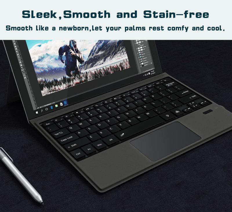  [AUSTRALIA] - Gokruibsr Microsoft Surface Pro Type Cover,Ultra-Slim Portable Bluetooth Wireless Keyboard with Touchpad for Surface Pro 3/4/5/6/7 Built-in Rechargeable Battery