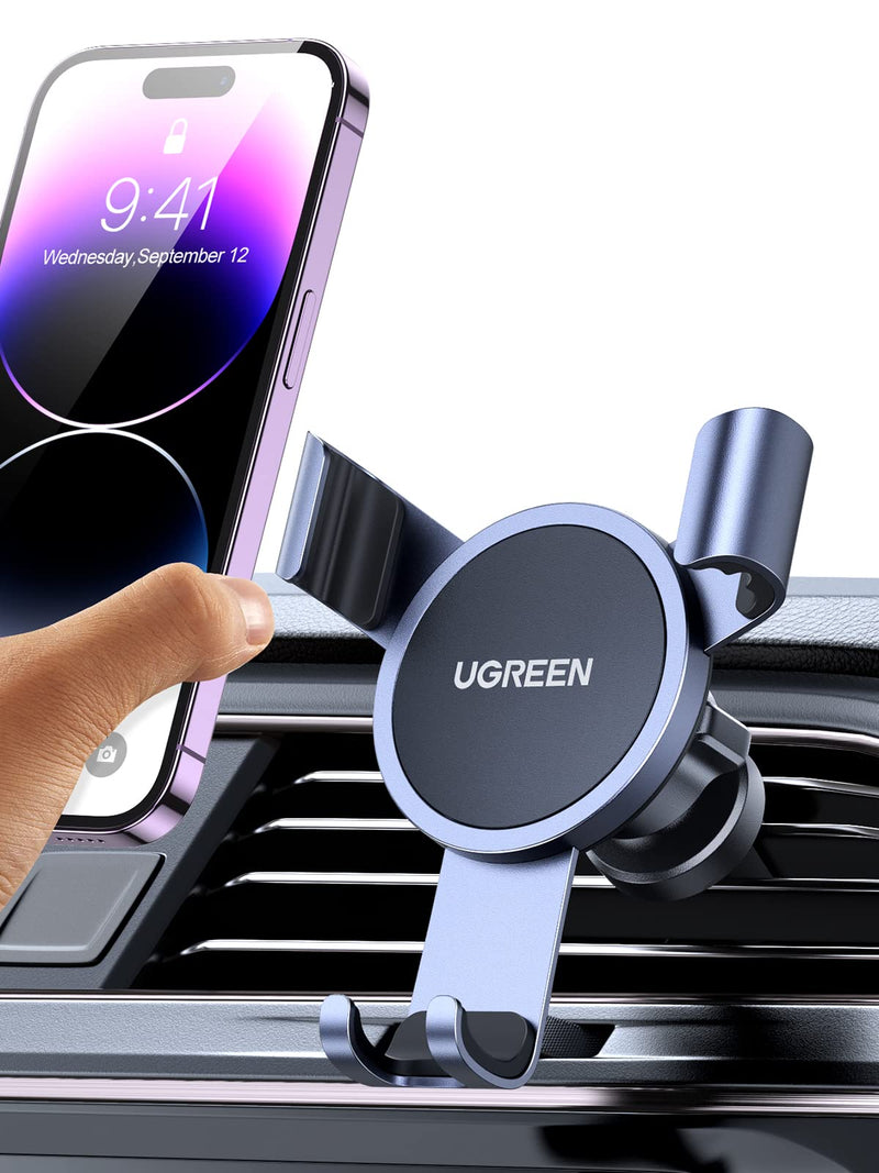  [AUSTRALIA] - UGREEN Car Vent Phone Mount Gravity Phone Holder Car Air Vent Clip Mount Auto Lock Compatible with iPhone 14 Pro Max 14 Plus, iPhone 13 12 11 Pro Max XR XS 8 7 Plus SE, Samsung Galaxy S22 Smartphone
