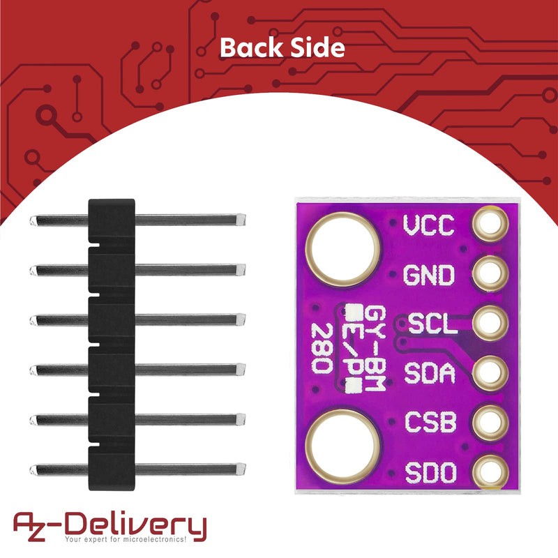  [AUSTRALIA] - AZDelivery 5 x GY-BMP280 barometric sensor for air pressure measurement compatible with Arduino and Raspberry Pi including e-book!