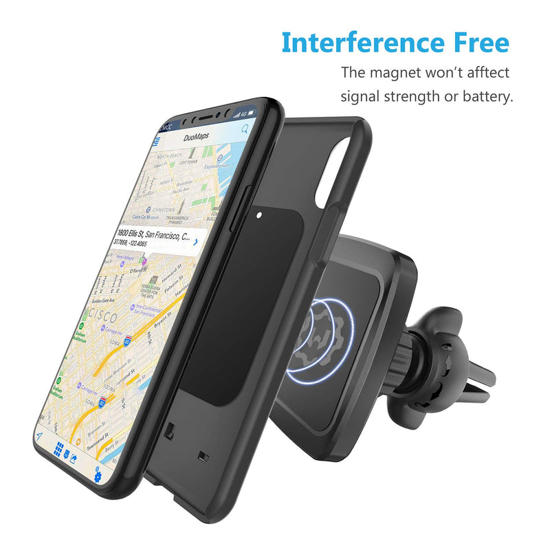  [AUSTRALIA] - Magnetic Phone Car Mount, WixGear Universal Twist-Lock Air Vent Magnetic Car Phone Mount Holder, Phone Holder for Car Compatible with Cell Phones with Swift-Snap