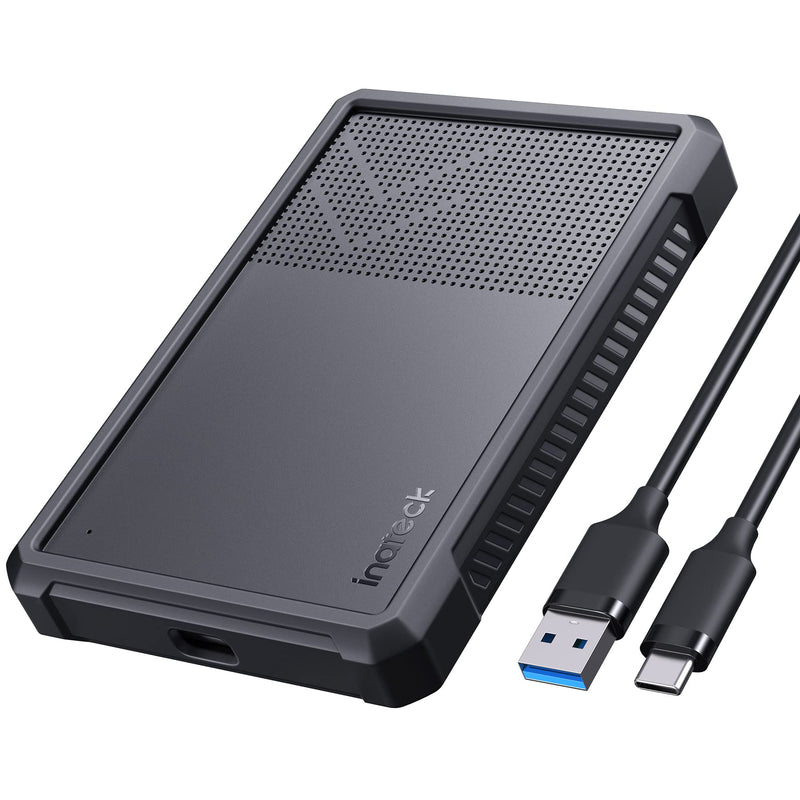  [AUSTRALIA] - Inateck USB 3.2 Gen 2 Hard Drive Enclosure with Silicone Case for 2.5 Inch SSDs and HDDs, Up to 6Gbps, with UASP, FE2016