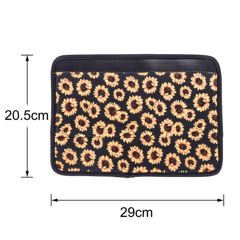  [AUSTRALIA] - Sublimation Blanks Car Seat Belt Pads Cover, 2 Pcs Neoprene Comfortable Replacement Shoulder Strap Pads Universal Car Seat Belt Shoulder Pads Strap Covers for Adults, Children Sunflower