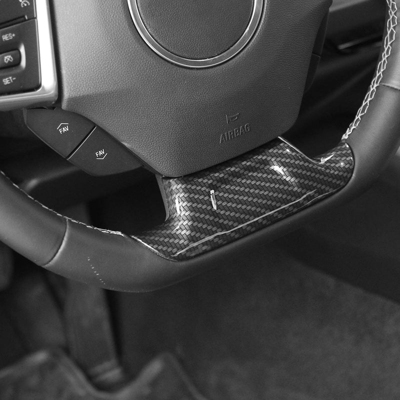  [AUSTRALIA] - Voodonala for Camaro Accessories Steering Wheel Trim Decoration Cover for Chevrolet Camaro 2017 Up (Carbon Fiber Grain 1Pc)