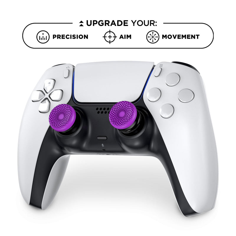  [AUSTRALIA] - KontrolFreek FPS Freek Frenzy for Playstation 5 (PS5) and Playstation 4 (PS4) Controller | Performance Thumbsticks | 1 High-Rise, 1 Mid-Rise | Purple/Black