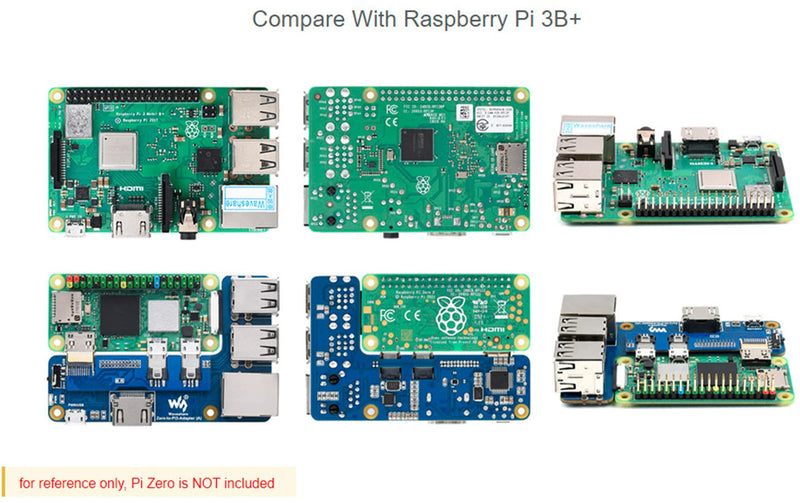  [AUSTRALIA] - Raspberry Pi Zero to Pi 3B/3B+ Adapter, Based on Raspberry Pi Zero Series to Reproduce Original Appearance of Pi 3B/3B+, Alternative for Raspberry Pi 3 Model B/3B+, Compatible with Pi 3B/ 3B+ HATs Pi Zero/2 W to Pi 3B/3B+