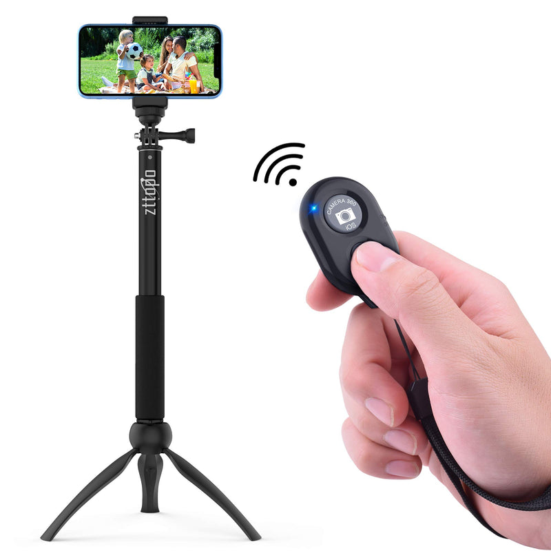  [AUSTRALIA] - Wireless Camera Remote Shutter for Smartphones (2 Pack), zttopo Wireless Phone Camera Remote Control Compatible with iPhone/Android Cell Phone - Create Amazing Photos and Selfies, Wrist Strap Included