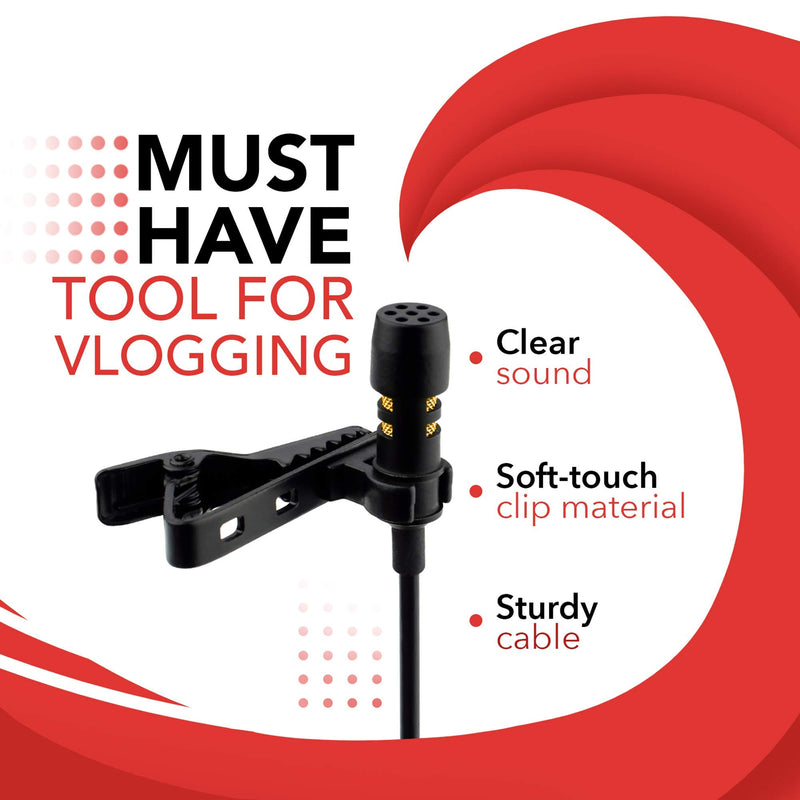 Youmic - Mini Lavalier Lapel Mic with Clip for Phone/iPhone/iOS/Android/PC/Laptop/Video/Vlogging Single Microphone - LeoForward Australia