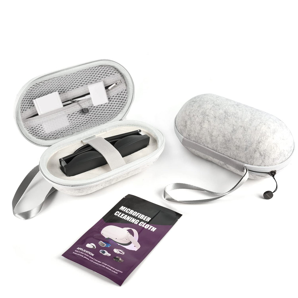  [AUSTRALIA] - AR Glasses Carrying Case Compatible with XREAL Air AR Glasses and Accessories, Smart Glasses Hard Case Suitable for Travel and Storage, Lightweight and Protable Protection White