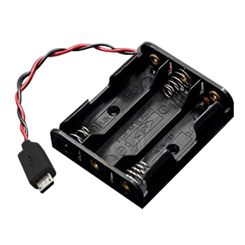  [AUSTRALIA] - Vilros 3 AA Battery Holder with Micro USB Connector for Raspberry Pi Pico