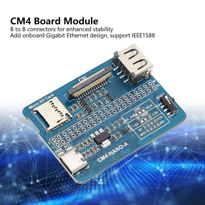  [AUSTRALIA] - Mini Base Board for Raspberry Pi Compute Module 4, Cm4 B to B Connector Quad Core Cm4 Ultra Mini Expansion Board for Web Application Development