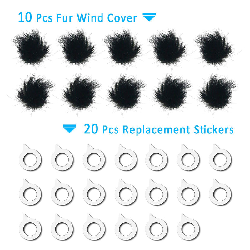  [AUSTRALIA] - 10 Pack Windscreen Wind Cover for DJI OSMO Action Cam, DJI OSMO Windslayer Wind Muff Efficient Cutting Wind Noise by YOUSHARES