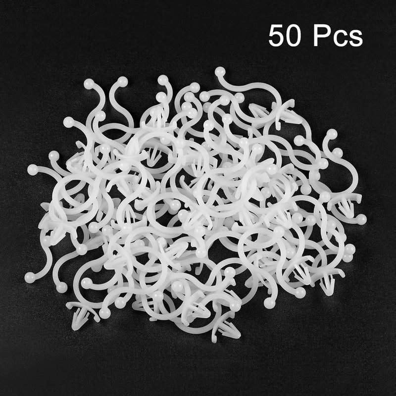  [AUSTRALIA] - uxcell Twist Lock Cable Wire Ties Nylon U Shape Save Place 15mm Dia White 50pcs