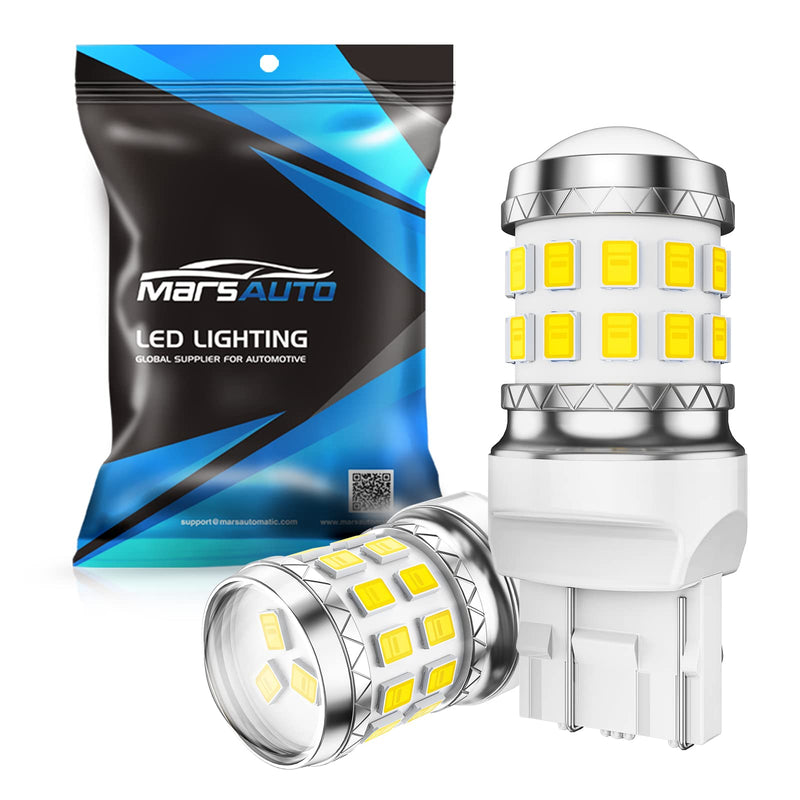  [AUSTRALIA] - Marsauto 7443 7440 LED Bulbs for Reverse Tail Brake Lights, T20 7441 7444 992 W21W LED Light Bulbs with Projector Replacement for Back Up Turn Signal Parking Lights, Xenon White 6000K Pack of 2