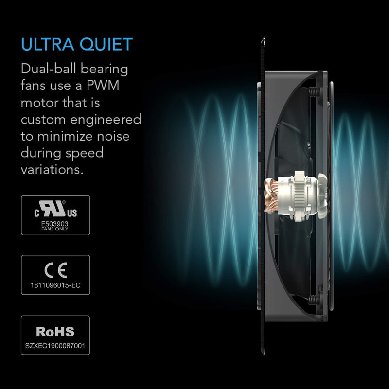  [AUSTRALIA] - AC Infinity AIRPLATE S1, Quiet Cooling Fan System 4" with Speed Control, for Home Theater AV Cabinets Single 80