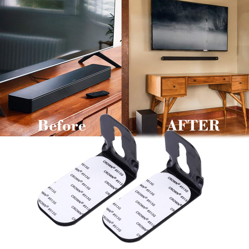  [AUSTRALIA] - Suixing Sound Bar Mounts Universal Wall Mount Kit Mounting Bracket Compatible Most of Soundbars Wall Mount Brackets with Hardware Kit Black_01