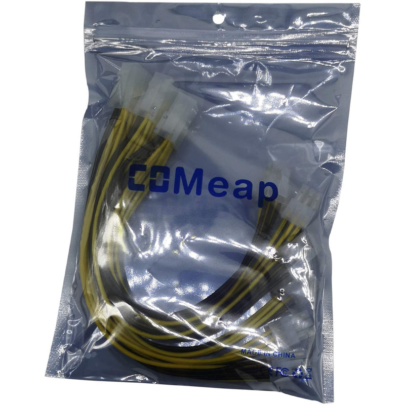  [AUSTRALIA] - COMeap (3-Pack) 6 Pin Female to 2X 6 pin Male PCI Express Power Splitter Y-Cable 8-inch(20cm) Dual 6 pin x3pcs