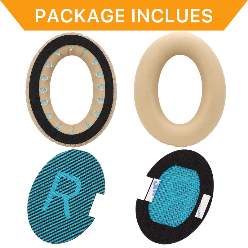  [AUSTRALIA] - YOCOWOCO Headphones Replacement Earpads Ear Cushions for Bose QuietComfort 25—Soft Ear Pads Compatible with QC15 QC25 QC2 QC35/ Ae2 Ae2i Ae2w SoundTrue and SoundLink(Around-Ear) Khaki