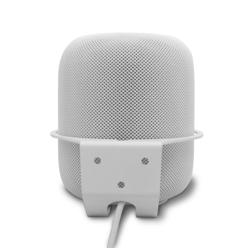 [AUSTRALIA] - Wall Mount Compatible Apple HomePod, ALLICAVER Sturdy Metal Made Mount Stand Holder Compatible Apple HomePod. (White) white