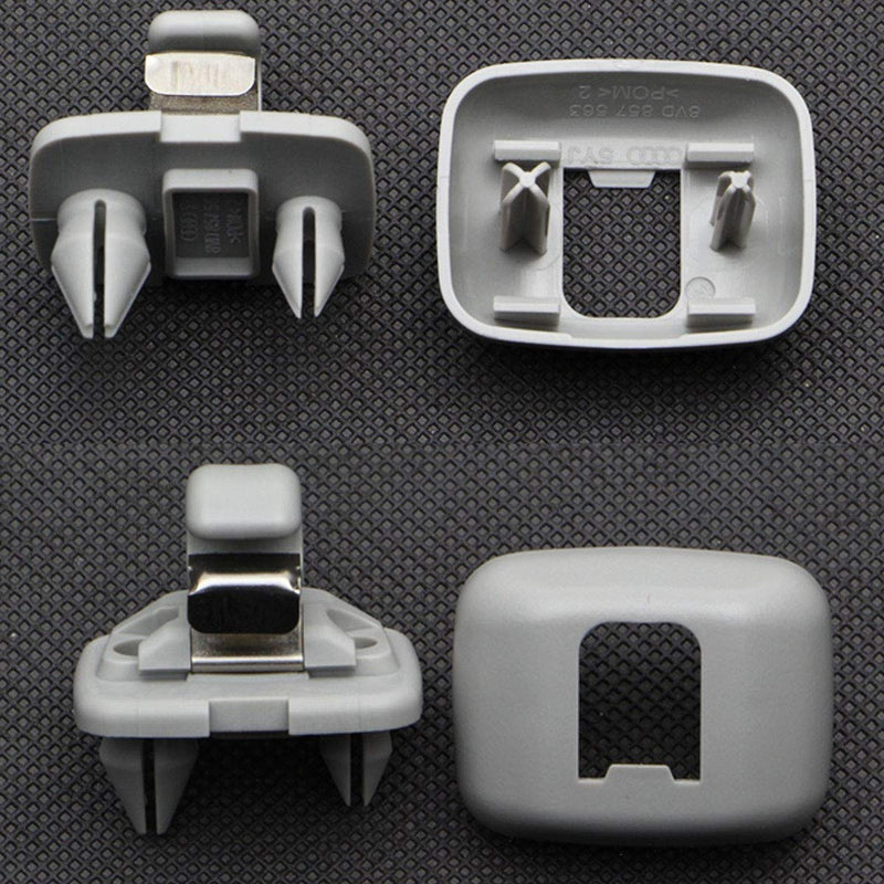  [AUSTRALIA] - Porpor Booya 2-Pack Interior Sun Visor Hook Clip Bracket for Audi A1 A3 A4 A5 Q3 Q5(8E0 857 562) (Grey) Grey