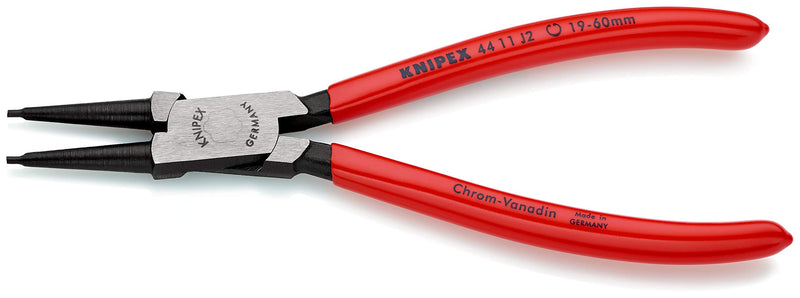  [AUSTRALIA] - KNIPEX Tools - Circlip Pliers, Internal, Straight, 3/4"-2 23/64" Bore Dia. (4411J2)