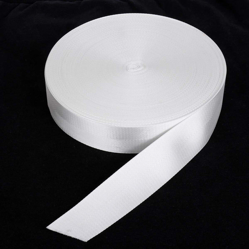  [AUSTRALIA] - FANDOL Nylon Webbing - Heavy Duty Strapping for Crafting Pet Collars, Shoulder Straps, Seatbelt, Slings, Pull Handles - Repairing Furniture, Gardening, Outdoor Gear & More (1 inch x 10 Yards, White) 1 inch x 10 yards