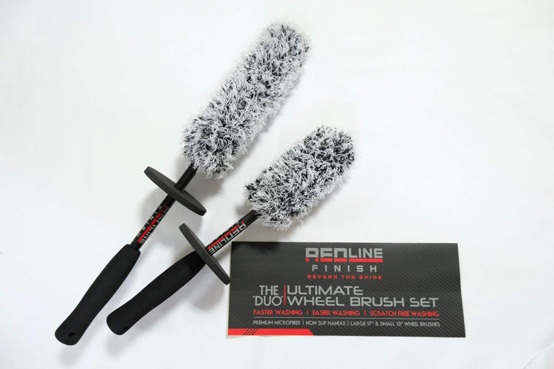  [AUSTRALIA] - Redline Finish - The Duo Ultimate Microfiber Wheel Brush Set - Premium 17 inch & 13 inch Wheel Brushes