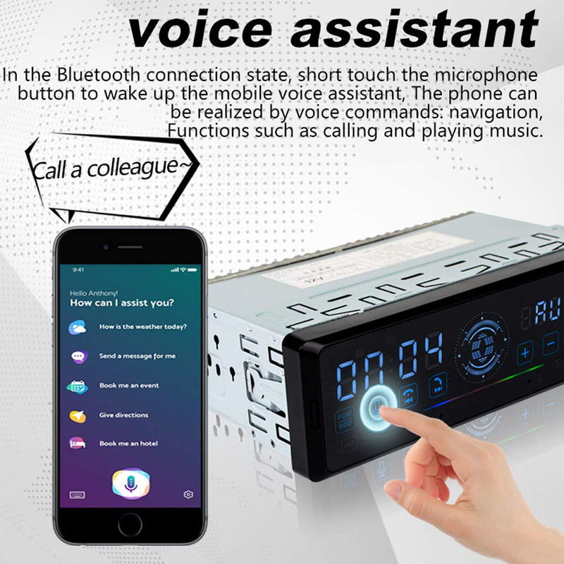 Polarlander Bluetooth Car Stereo, FM Radio Receiver,Voice Control,Gesture Control, Hands-Free Calling, MP3, Dual USB, AUX Input,Car Radio Audio Multimedia USB Fast Charging with Remote Control 1 din AV119 - LeoForward Australia