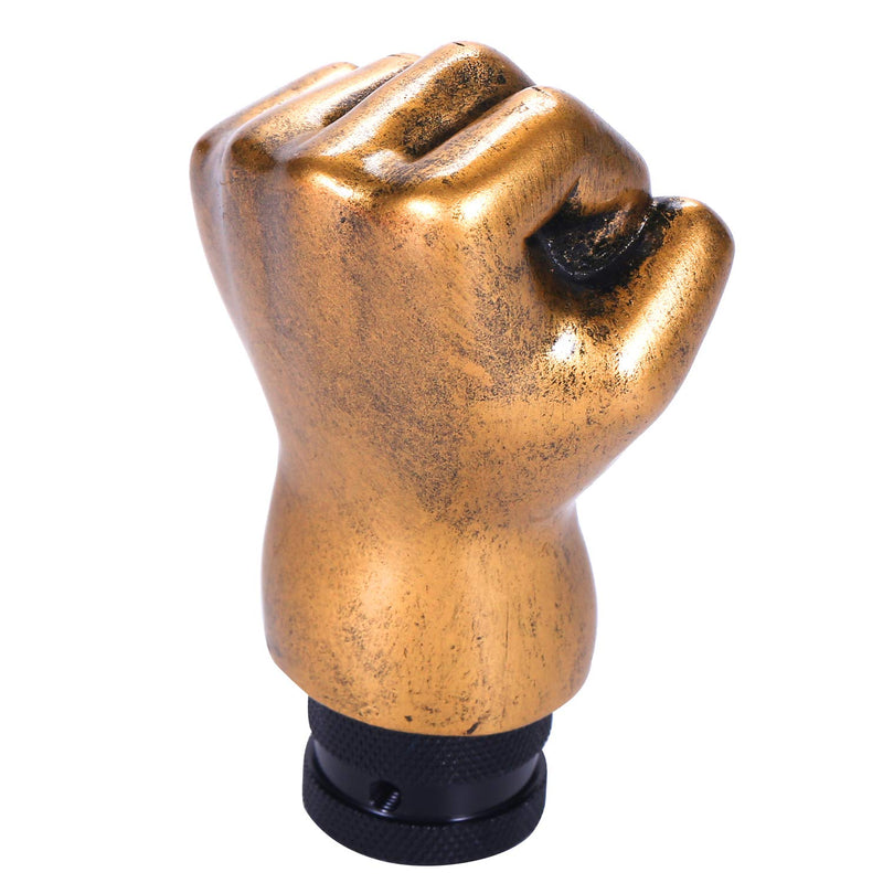  [AUSTRALIA] - Bashineng Fist Shape Gear Stick Shifter Knob Car Auto Shift Knobs Head Fit Most Manual Automatic Cars (Gold) gold