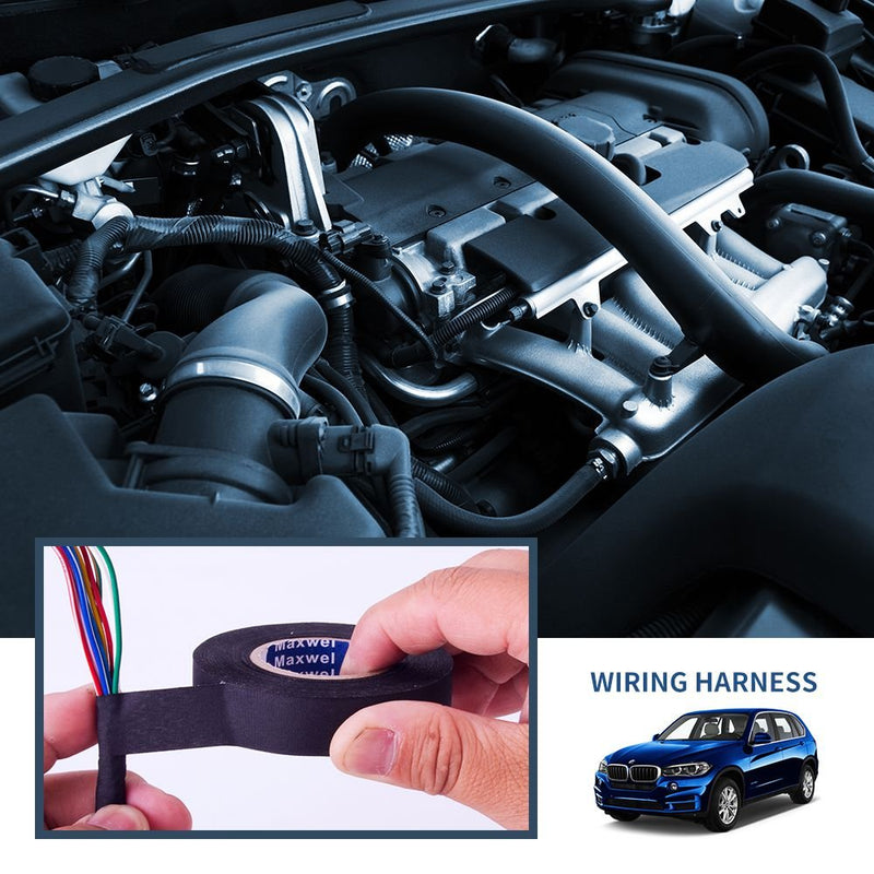  [AUSTRALIA] - Automotive Wiring Harness Cloth Tape - Maxwel VERSAF51217 Chemical Fiber Cloth High Temp Wire Harness Wrapping Tape for Auto Electrical Wrap, Protection, Insulation 19MM × 25M Pack of 1 Piece