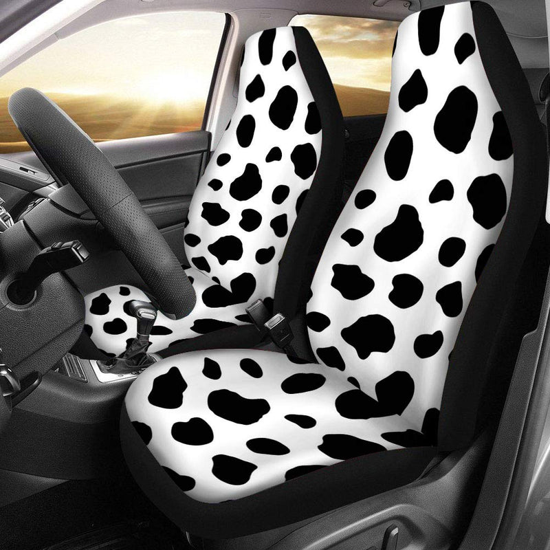  [AUSTRALIA] - Cow Skin Print Car Seat Covers for Men Universal Compatible Bucket Seat Protector Polyester Sponge Material Interior Cover cow 2