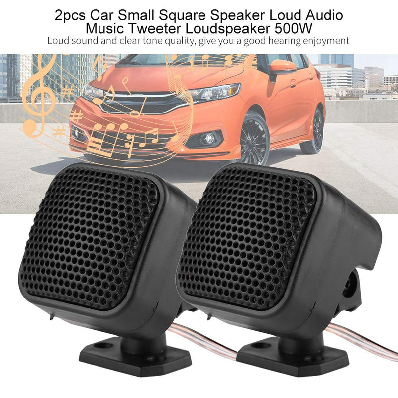 Gorgeri Car Audio Speaker,2pcs Car Small Square Speaker Loud Audio Music Tweeter Loudspeaker 500W - LeoForward Australia