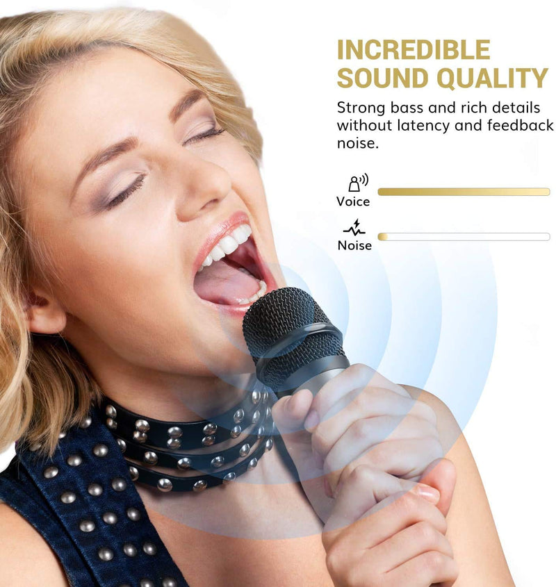  [AUSTRALIA] - Wireless Microphone, TONOR UHF Metal Cordless Handheld Mic System with Rechargeable Receiver, for Karaoke, Singing, Party, Wedding, DJ, Speech, 200ft (TW-620)