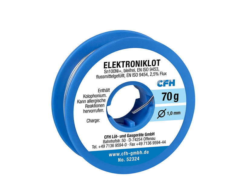  [AUSTRALIA] - CFH electronic solder EL 324 lead-free 70 g 52324, 1 mm x 1 mm