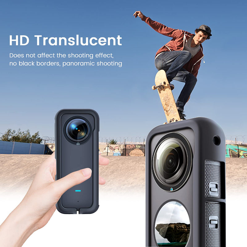  [AUSTRALIA] - Dual Lens Guards for Insta360 One X2, PC Protective Case for Insta 360 ONE X2 Panoramic Action Camera Accessory