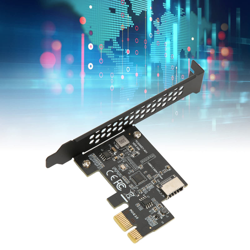  [AUSTRALIA] - PCIE to USB 3.2 Expansion Card, 5Gbps High Speed Gen1 Type E 20PIN Expansion Card, Multi Interface PCIE Riser Card for Desktop Front Type C Black